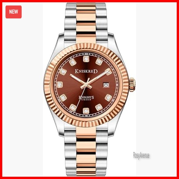 Men's Stainless Steel Dress Watch with Quartz Movement Water Resistant